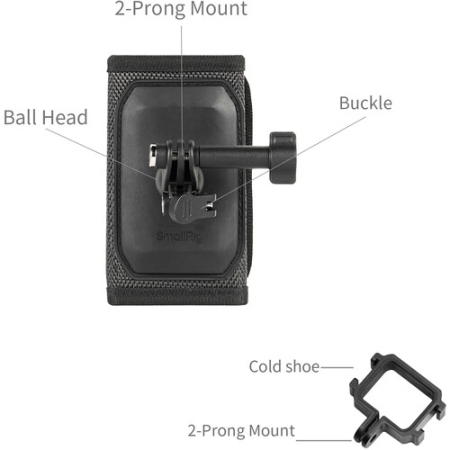 SmallRig 6051 - mocowanie do paska/plecaka, uchwyt POV do kamer sportowych